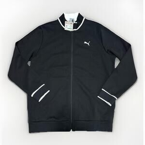 PUMA Vintage Sport Full Zip Track Jacket Mens Black NEW WITH TAGS $65 Mens XL